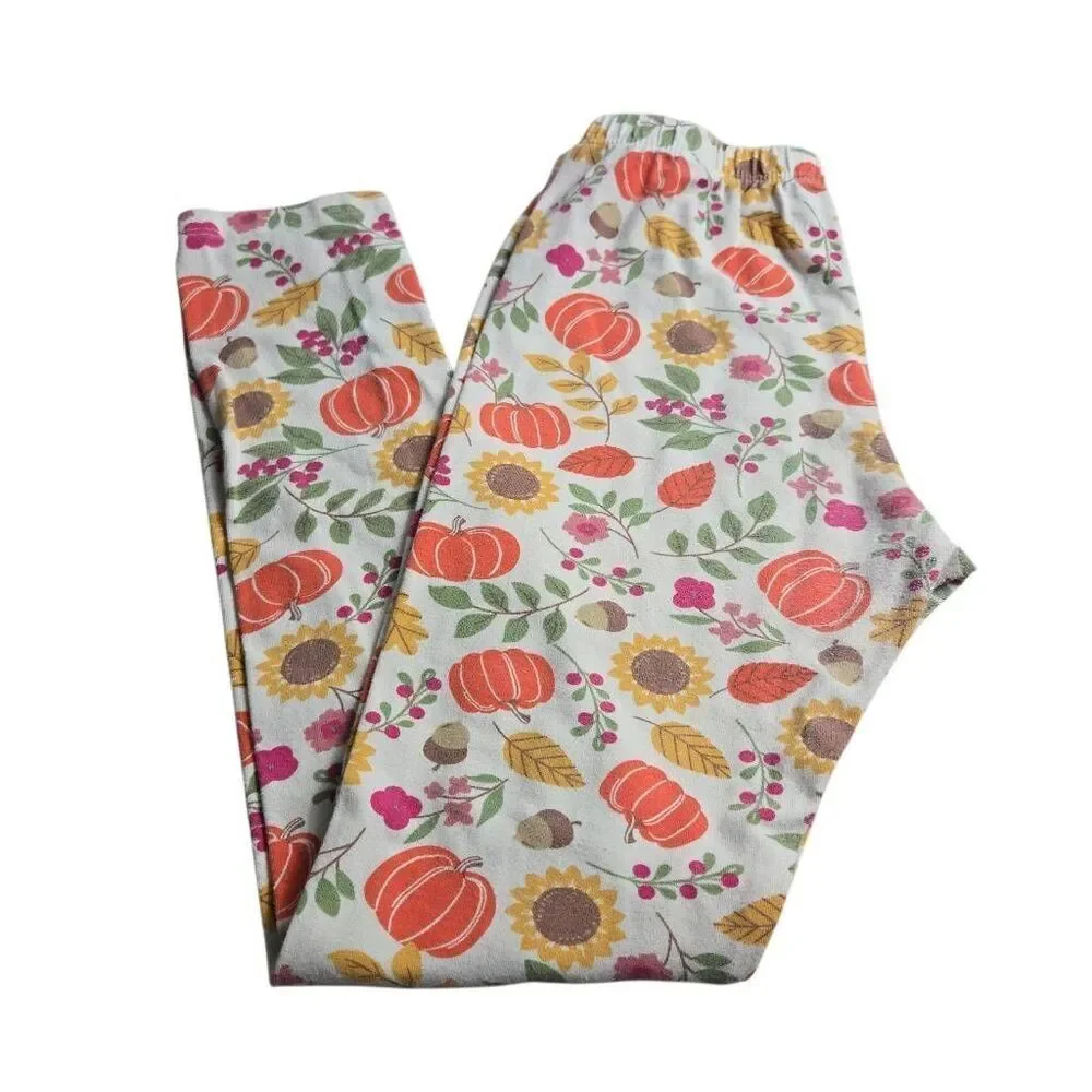 Children's Place Thanksgiving Fall Pumpkin leggings L10/12